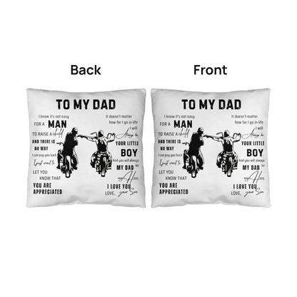 Pillow| Biker Dad And Son| Gift For Biker Dad