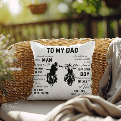 Pillow| Biker Dad And Son| Gift For Biker Dad