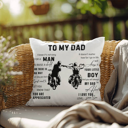 Pillow| Biker Dad And Son| Gift For Biker Dad