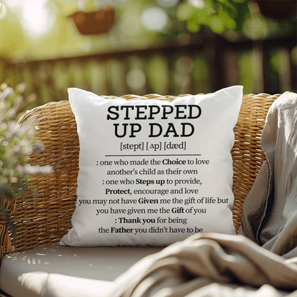 Dad Pillow| Stepped Up Dad Definition