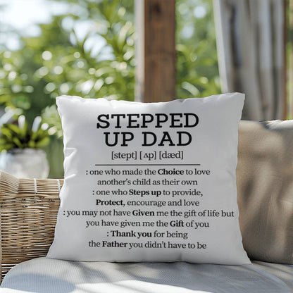 Dad Pillow| Stepped Up Dad Definition