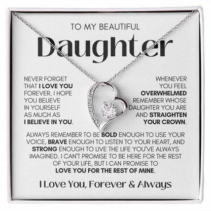 Daughter Necklace| Listen To Your Heart