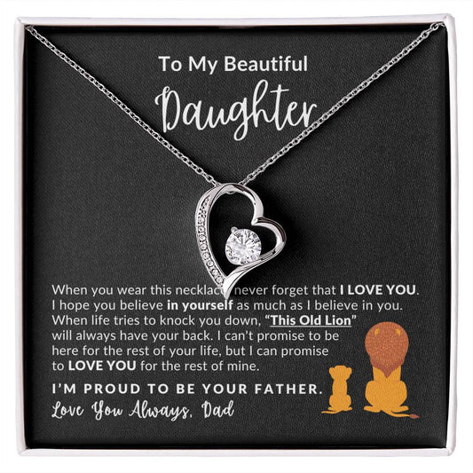 To Daughter Necklace| Lion Dad