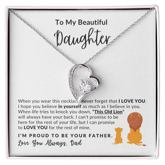 To Daughter Necklace| Lion Dad