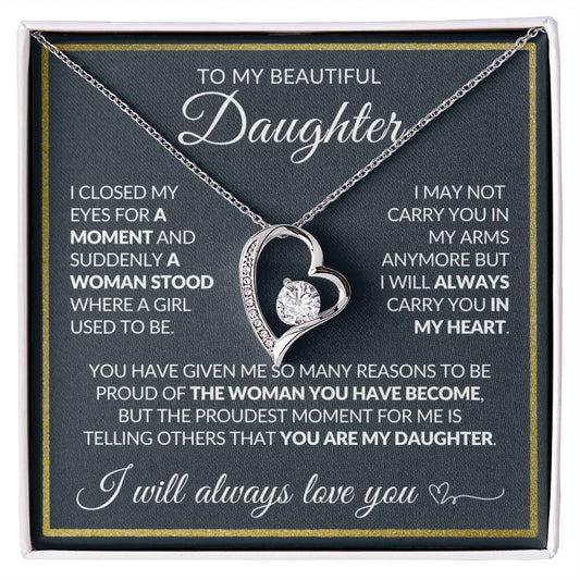 Daughter Necklace| Carry You In My Heart