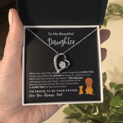 To Daughter Necklace| Lion Dad