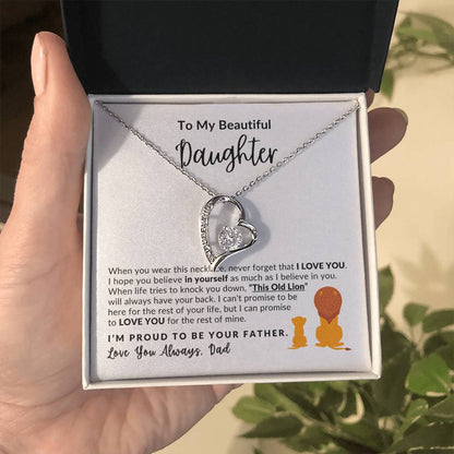 To Daughter Necklace| Lion Dad