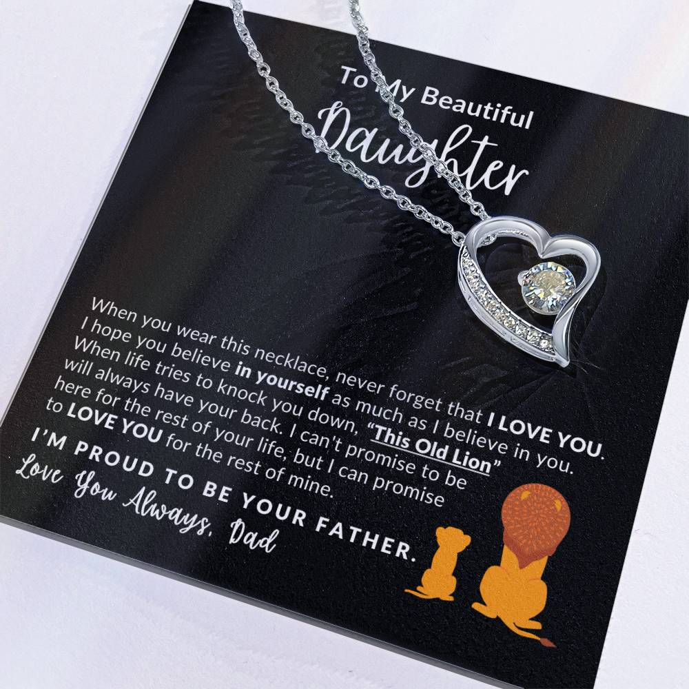 To Daughter Necklace| Lion Dad