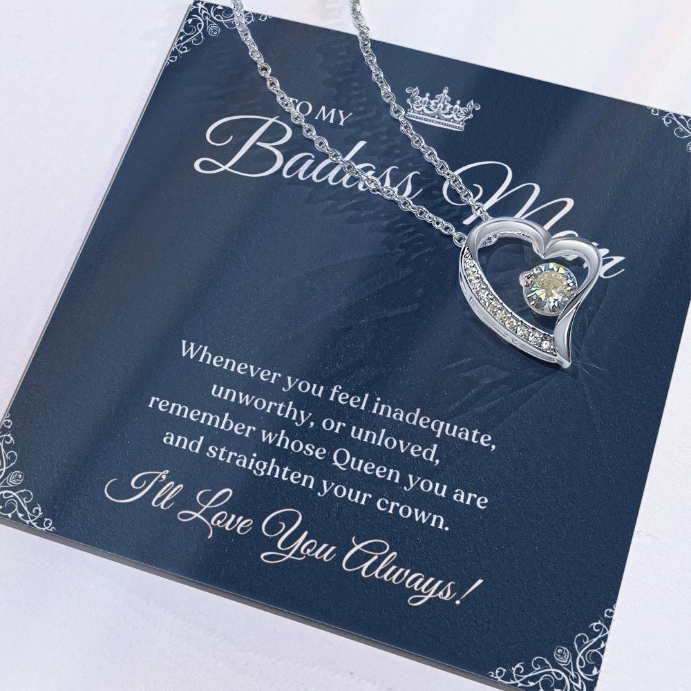 To My Badass Mom |  I Love You Always  Forever Love Necklace