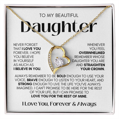 Daughter Necklace| Listen To Your Heart