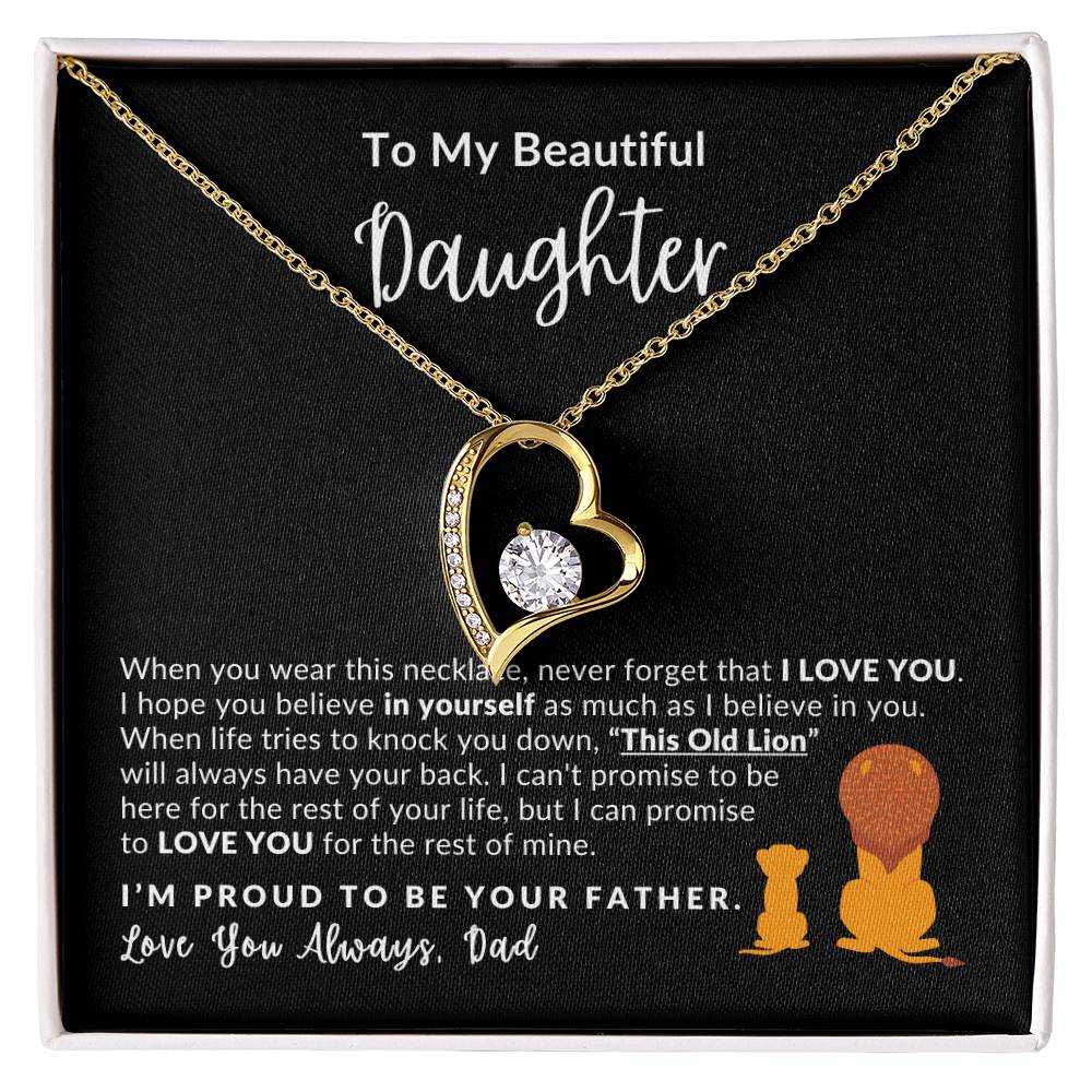 To Daughter Necklace| Lion Dad