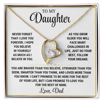 Love You Forever |  Daughter Necklace