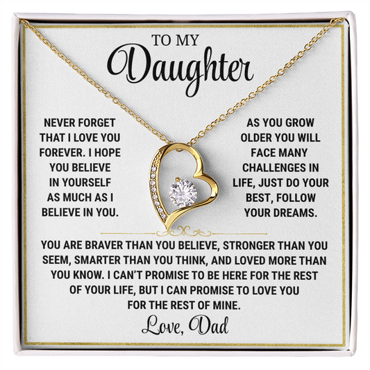 Love You Forever |  Daughter Necklace