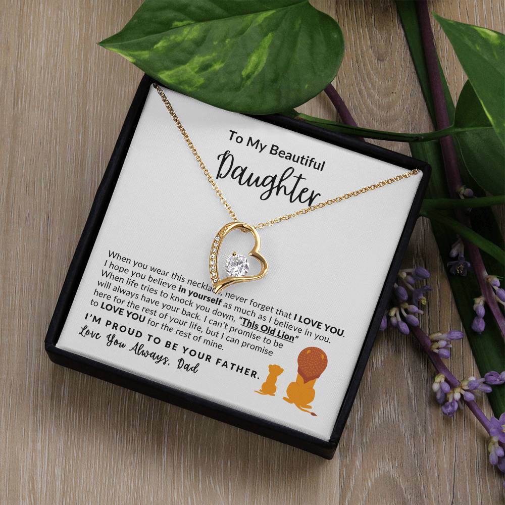 To Daughter Necklace| Lion Dad