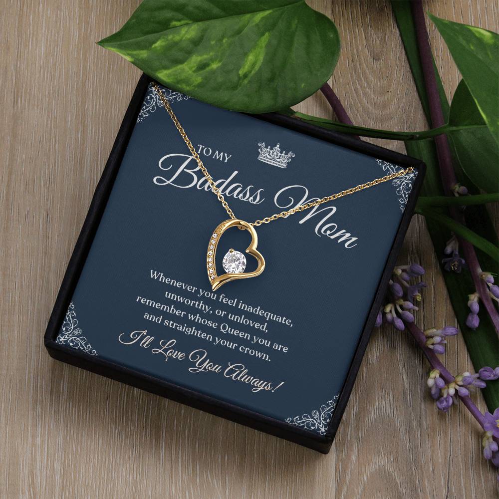 To My Badass Mom |  I Love You Always  Forever Love Necklace