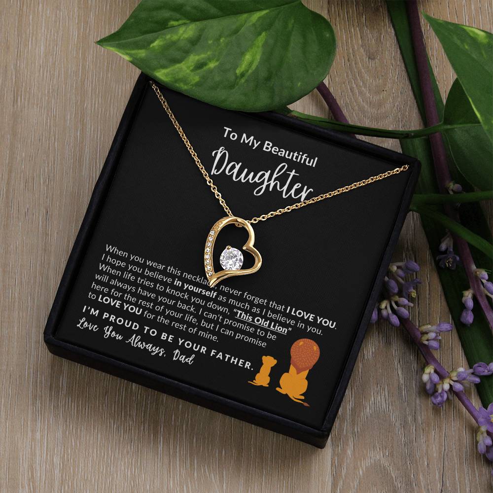 To Daughter Necklace| Lion Dad