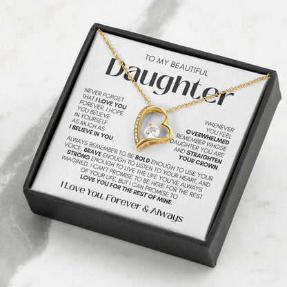 Daughter Necklace| Listen To Your Heart