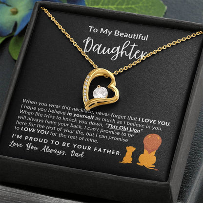 To Daughter Necklace| Lion Dad