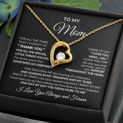 Thank You Mom for All the Special Things You Do - Black Card